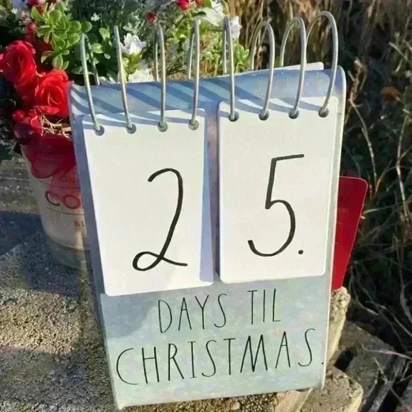 NEW Rae Dunn Christmas Countdown DAYS TILL CHRISTMAS - Metal Flip Calendar Sign! - Picture 6 of 12